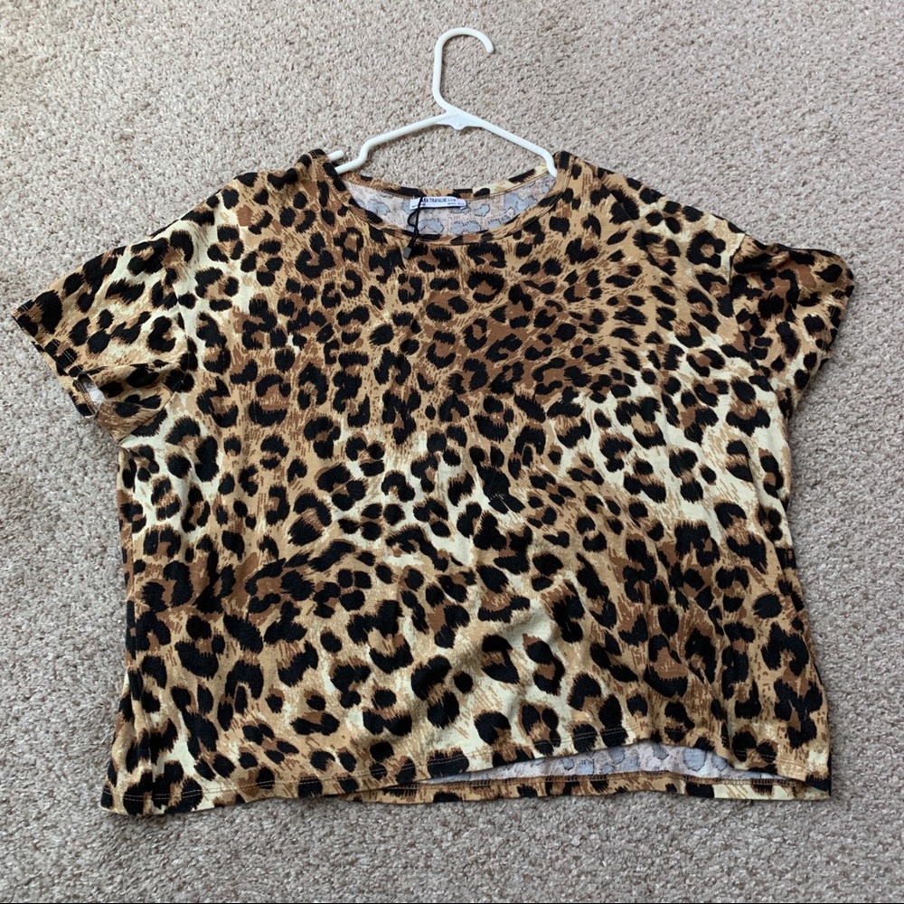 ZARA Trafaluc leopard print top
